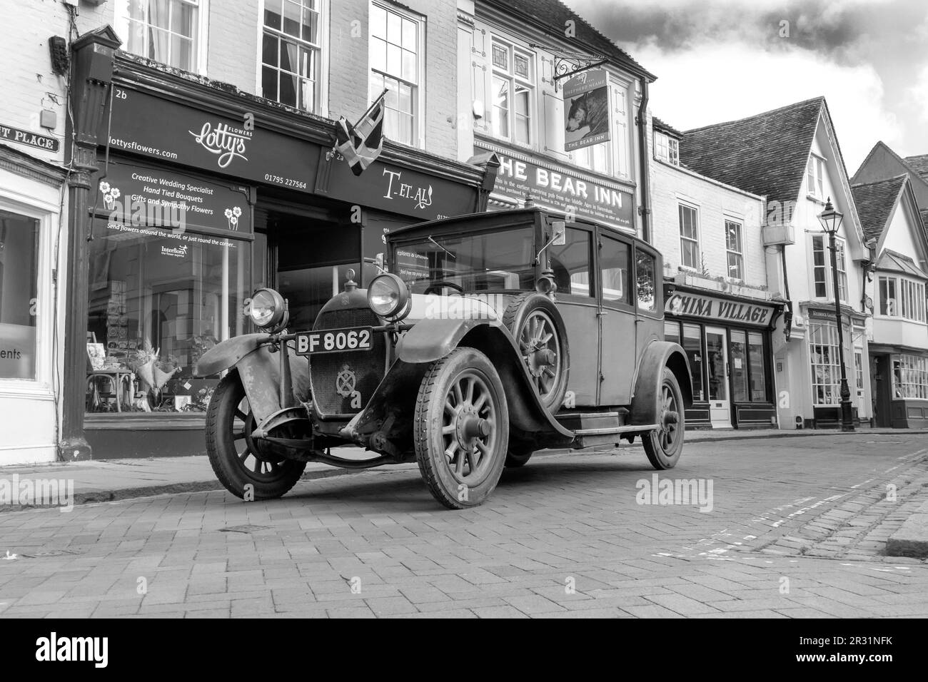 Vintage Hotchkiss automobile at the Faversham Festival of Transport 2023. Faversham Kent UK Stock Photo