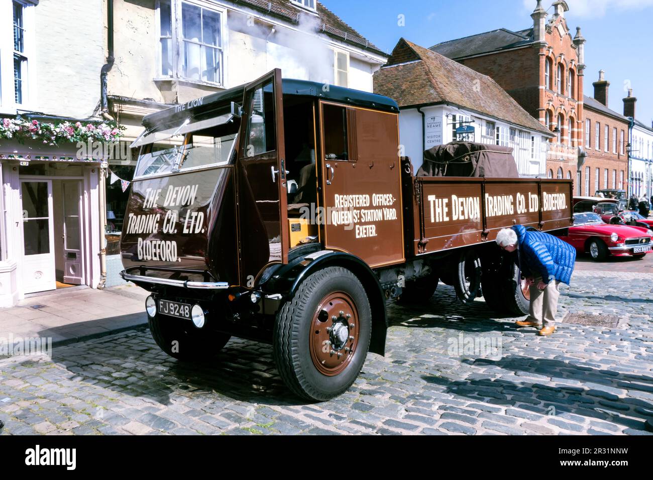 Sentinel Steam lorry at the Faversham Festival of Transport 2023. Faversham Kent UK Stock Photo