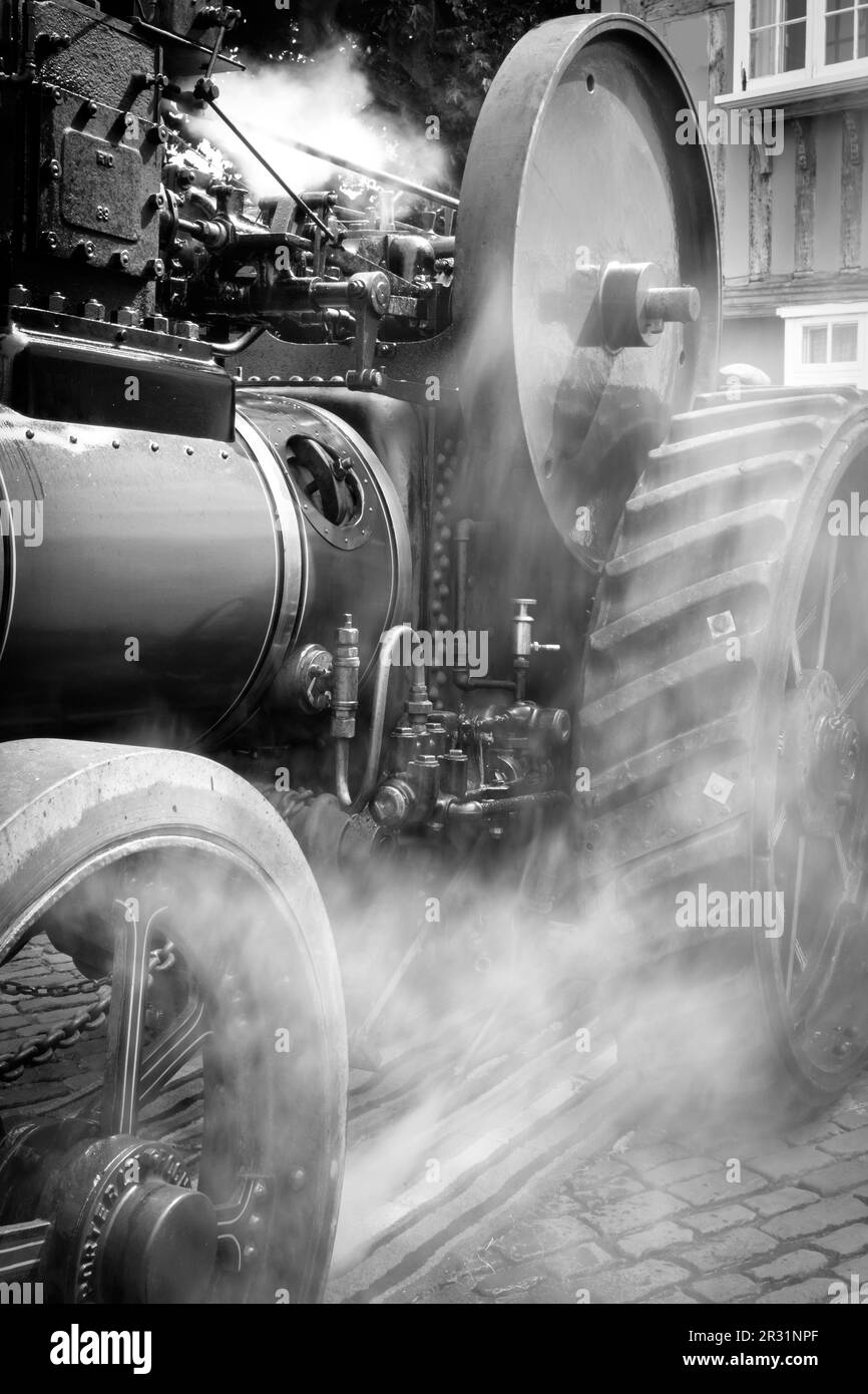 Steam traction engines at the Faversham Festival of Transport 2023. Faversham Kent UK Stock Photo