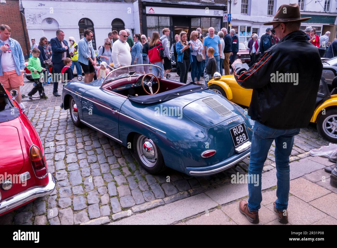 Porsche 365 Speedster at the Faversham Festival of Transport 2023. Faversham Kent UK Stock Photo