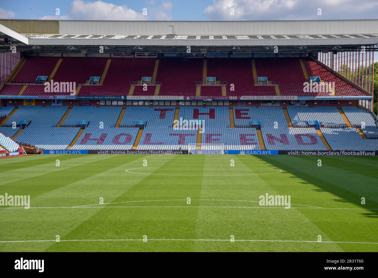 Birmingham, England. 21 May 2023. The Holte End at Villa Park after the Barclays Women's Super League game between Aston Villa and Liverpool at Villa Park in Birmingham, England, UK on 21 May 2023. Credit: Duncan Thomas/Majestic Media/Alamy Live News. Stock Photo
