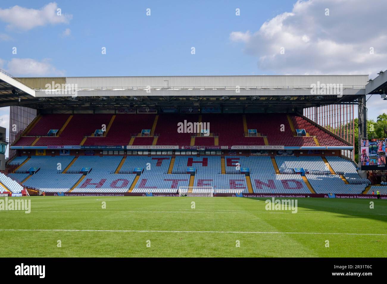 Birmingham, England. 21 May 2023. The Holte End at Villa Park after the Barclays Women's Super League game between Aston Villa and Liverpool at Villa Park in Birmingham, England, UK on 21 May 2023. Credit: Duncan Thomas/Majestic Media/Alamy Live News. Stock Photo