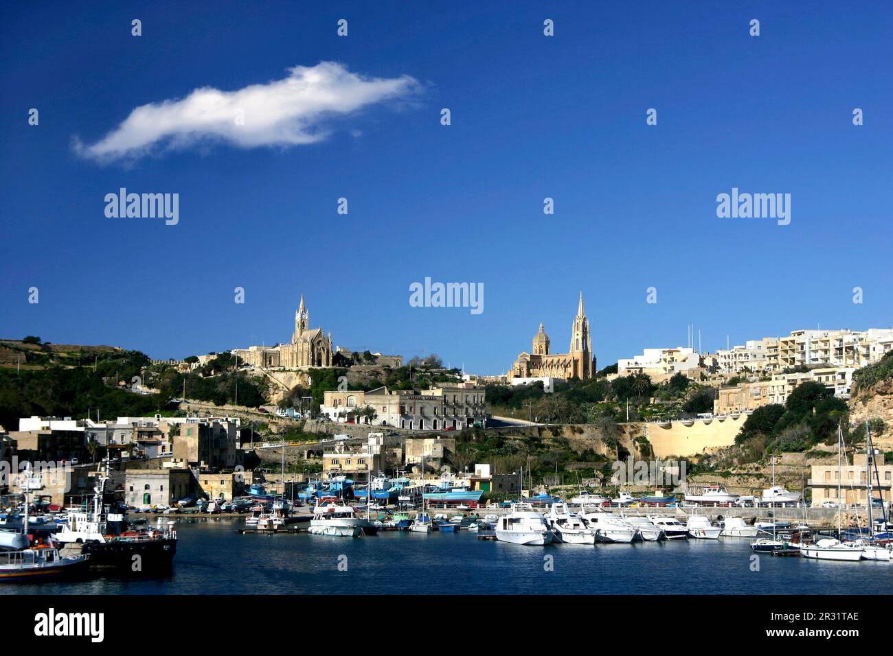 View of Mgarr Stock Photo