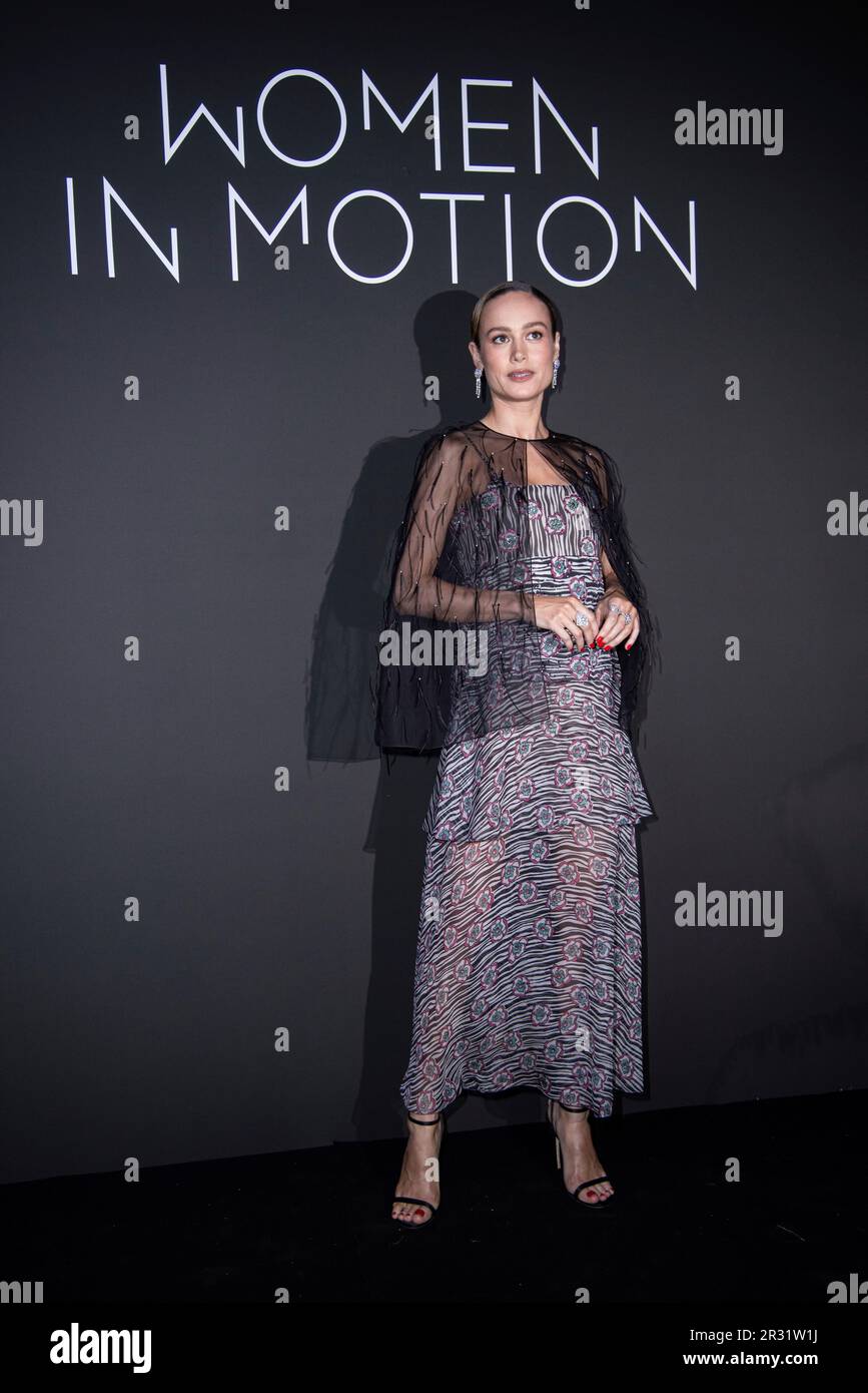 Brie Larson poses for photographers upon arrival at the Kering Women In