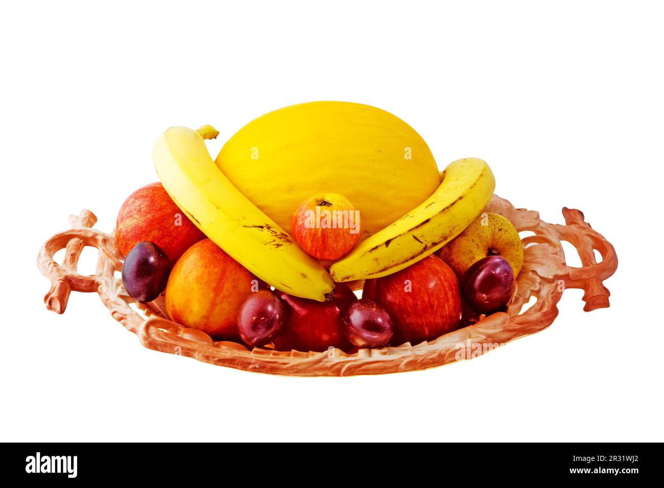 Fruit bowl with fruits. Stock Photo