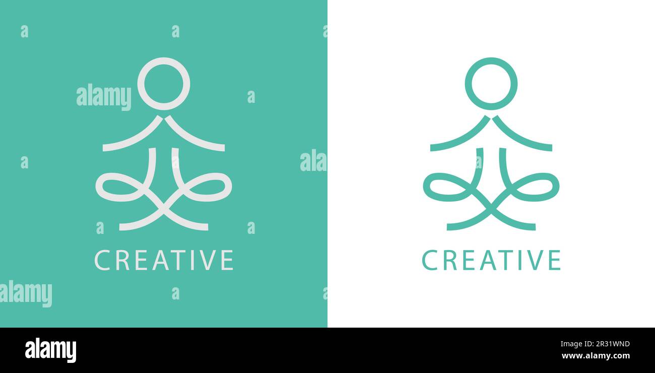 Yoga home logo design. simple design editable Stock Vector