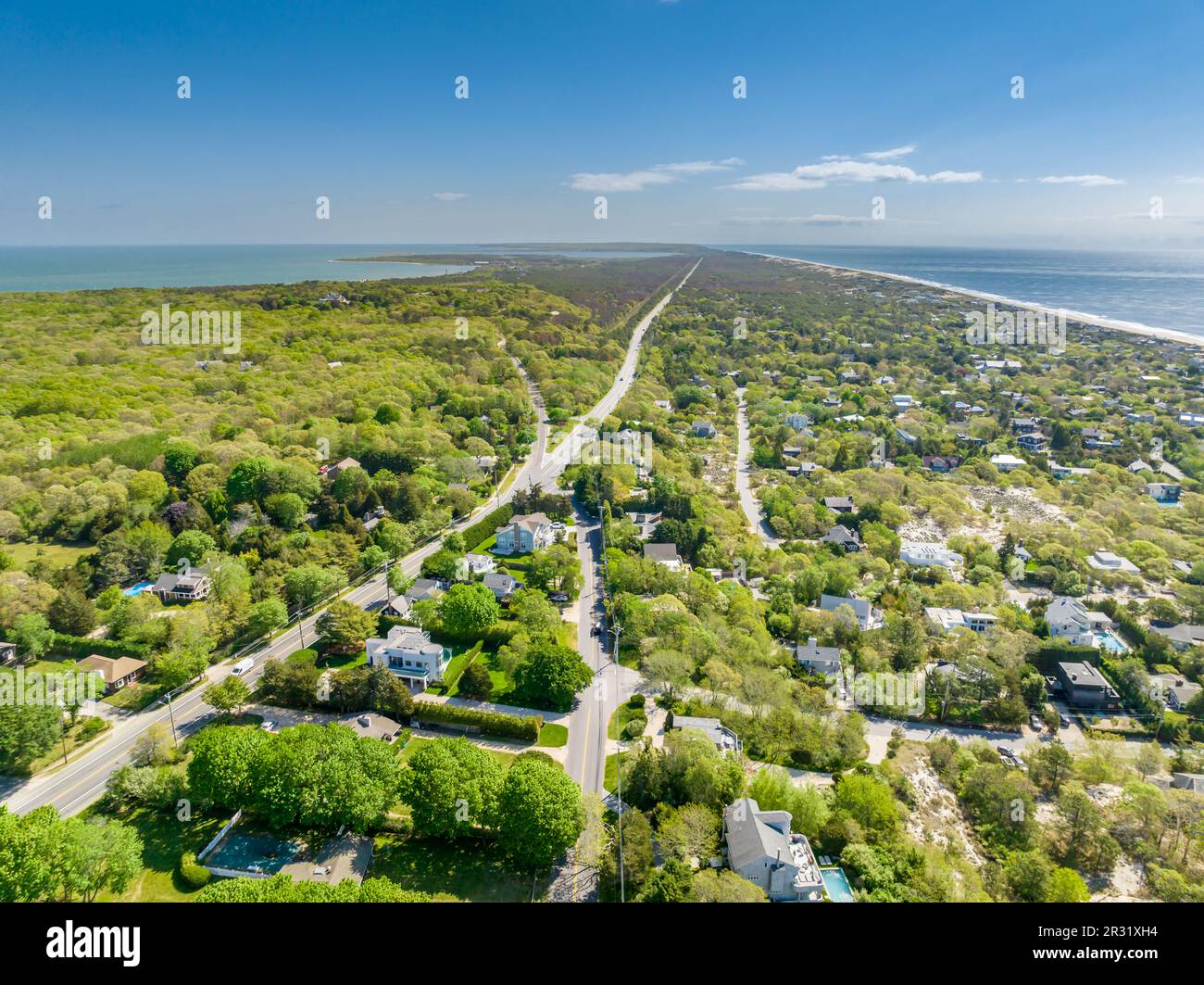 Aerial view of amagansett and neapeague stretch Stock Photo Alamy