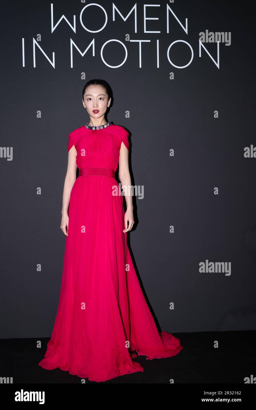 Cannes, France. 21st May, 2023. CANNES - MAY 21: Zhou Dongyu attends to the dinner of ' KERING/WOMAN IN MOTION AWARDS ' during the 76th Cannes Film Festival on May 21, 2023 at Place de Castre in Cannes, France. (Photo by Lyvans Boolaky/ÙPtertainment/Sipa USA) Credit: Sipa USA/Alamy Live News Stock Photo