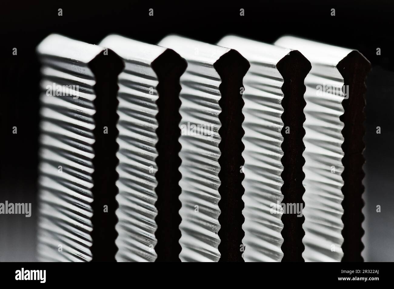 Cooling fins of a radiator Stock Photo Alamy