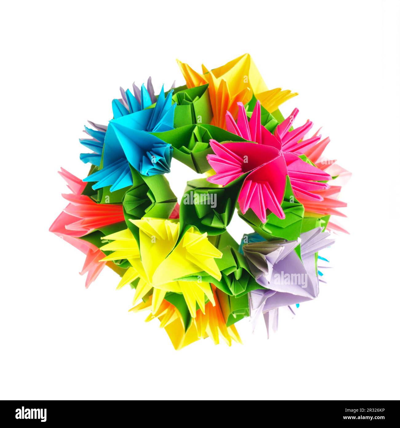 Origami kusudama flower Stock Photo Alamy