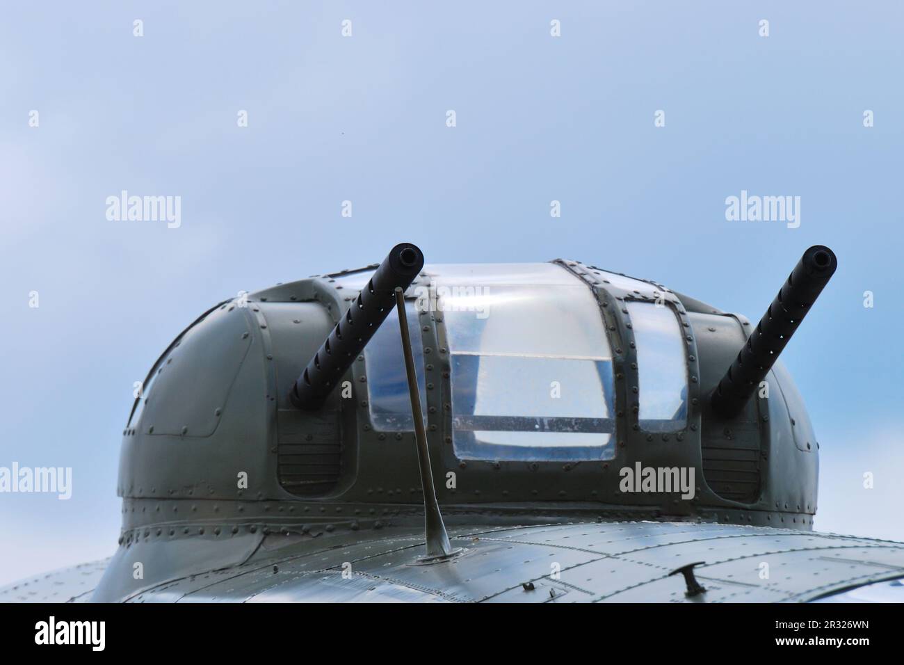 Aircraft machine gun turret Stock Photo Alamy