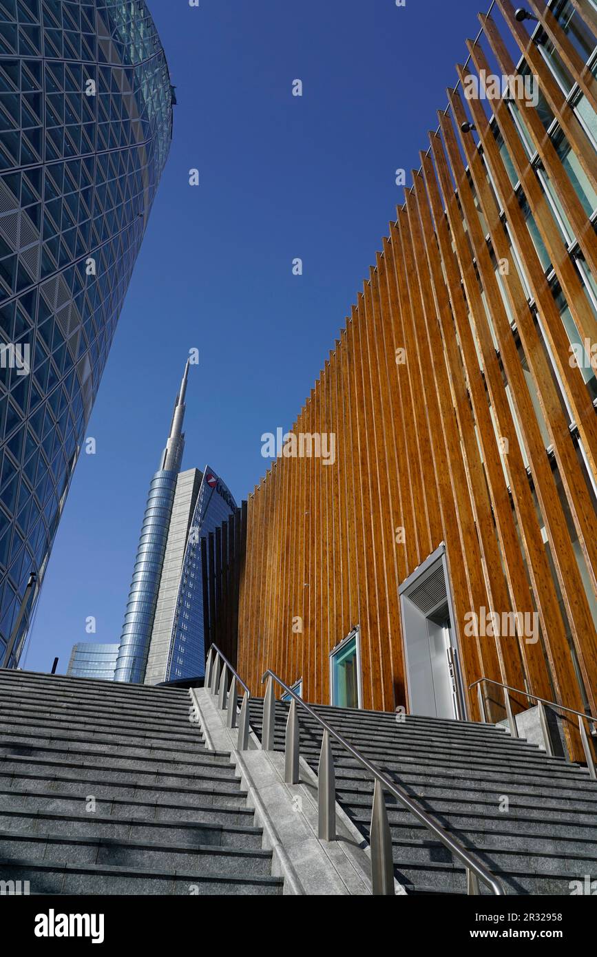 Modern architecture in the Porta Nuova district, Milan, Lombardy, Italy, Europe Stock Photo