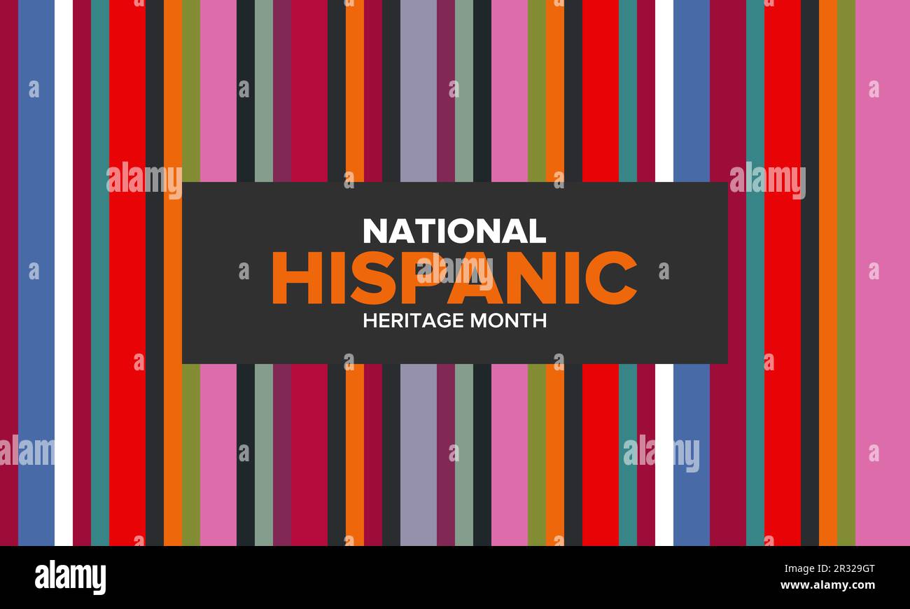 National Hispanic Heritage Month in September and October. Hispanic and Latino Americans culture. Celebrate annual in United States. Vector poster Stock Vector