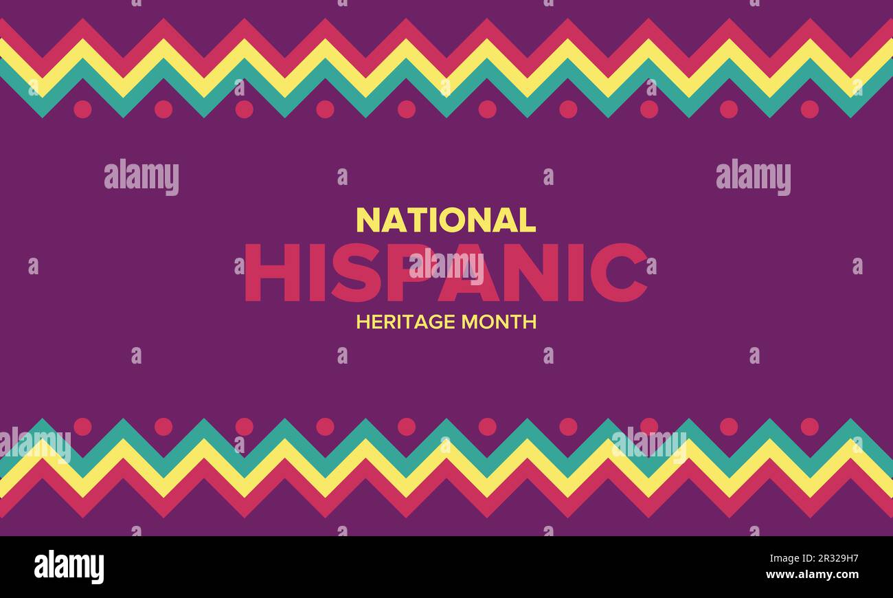 National Hispanic Heritage Month in September and October. Hispanic and Latino Americans culture. Celebrate annual in United States. Vector poster Stock Vector