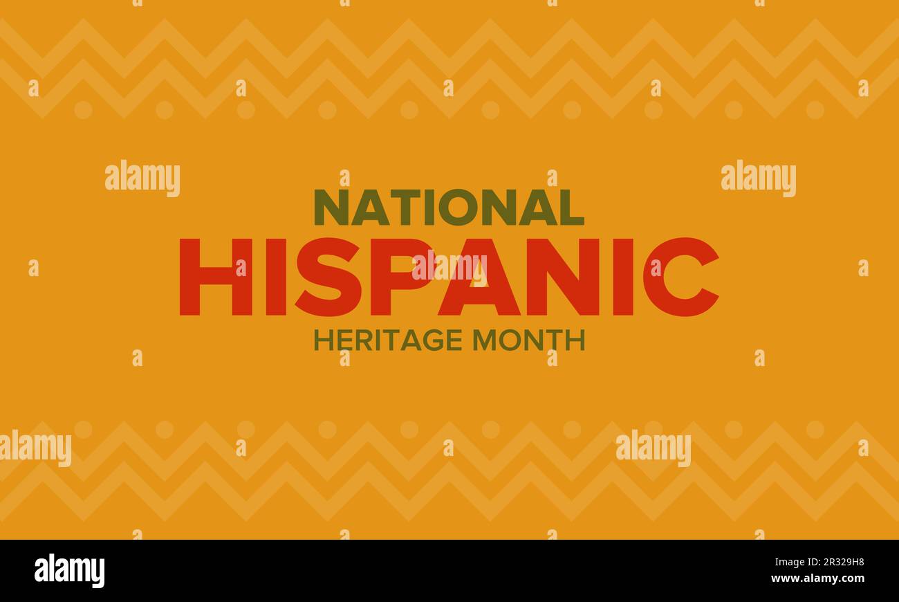 National Hispanic Heritage Month in September and October. Hispanic and Latino Americans culture. Celebrate annual in United States. Vector poster Stock Vector