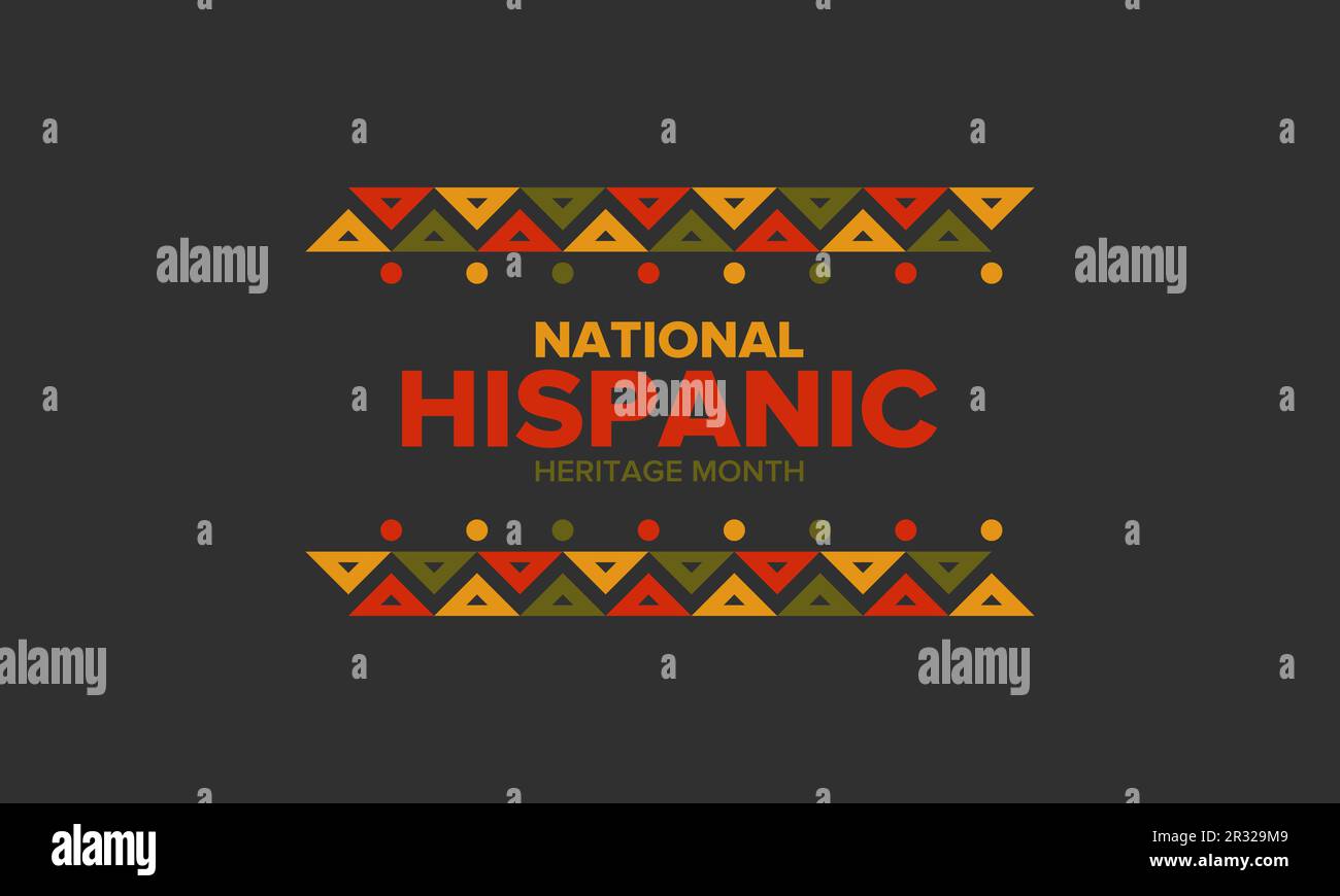National Hispanic Heritage Month in September and October. Hispanic and Latino Americans culture. Celebrate annual in United States. Vector poster Stock Vector