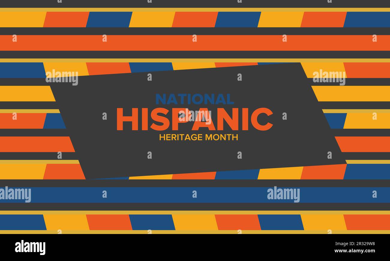 National Hispanic Heritage Month in September and October. Hispanic and Latino Americans culture. Celebrate annual in United States. Vector poster Stock Vector