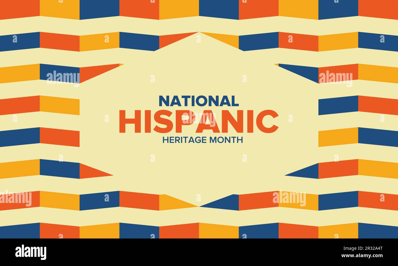 National Hispanic Heritage Month in September and October. Hispanic and Latino Americans culture. Celebrate annual in United States. Vector poster Stock Vector