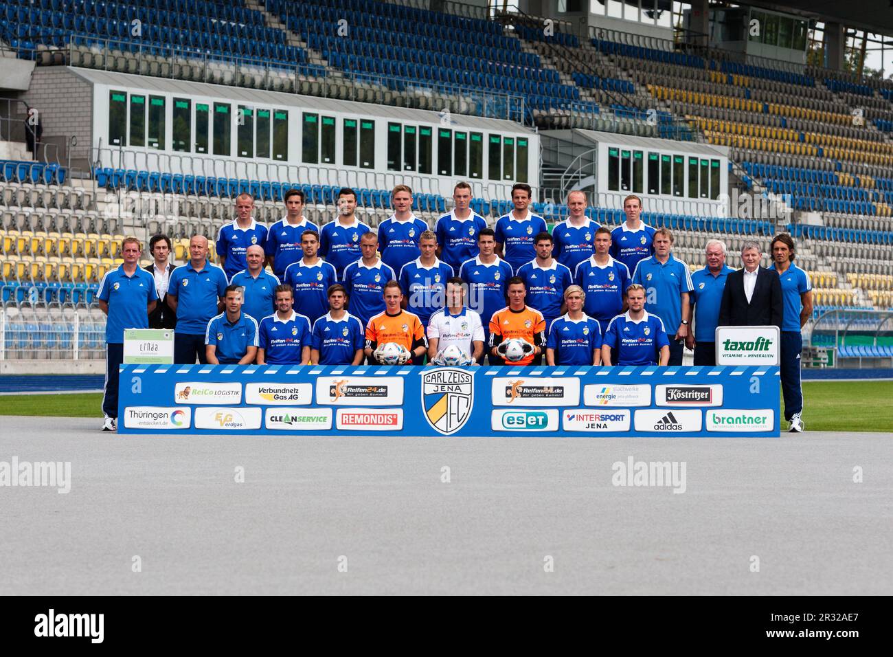 Squad FC Carl Zeiss Jena Season 2012/2013 Stock Photo