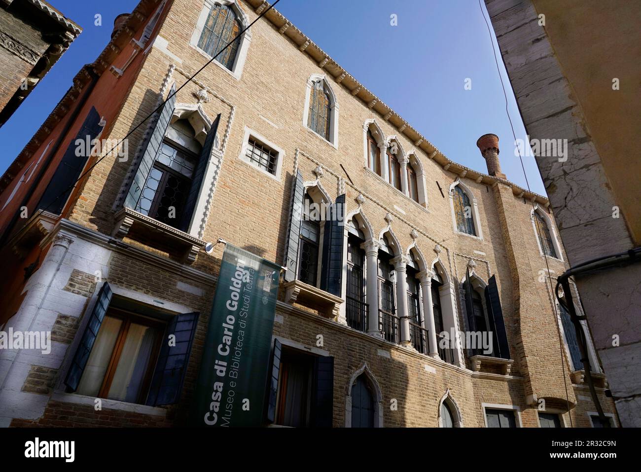 Casa di Goldoni museum, Italian playwright and librettist, Sestiere San Polo district, Venice, Veneto, Italy, Europe Stock Photo