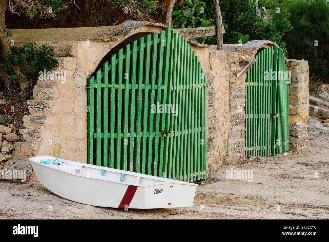 Escars, poblado de pescadores de s' Estalella, llucmajor, islas baleares, Spain. Stock Photo