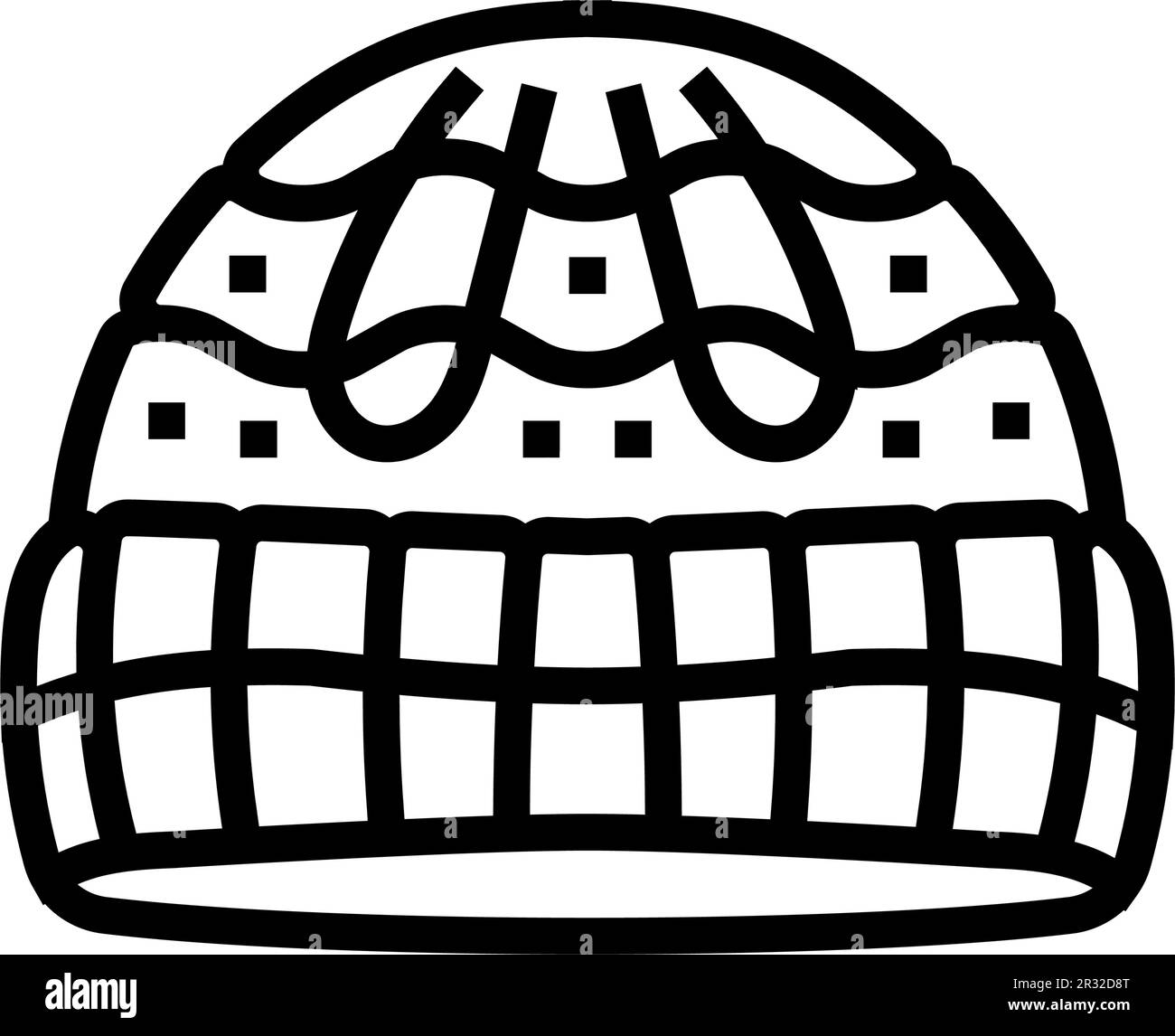 hat knitting wool line icon vector illustration Stock Vector Image