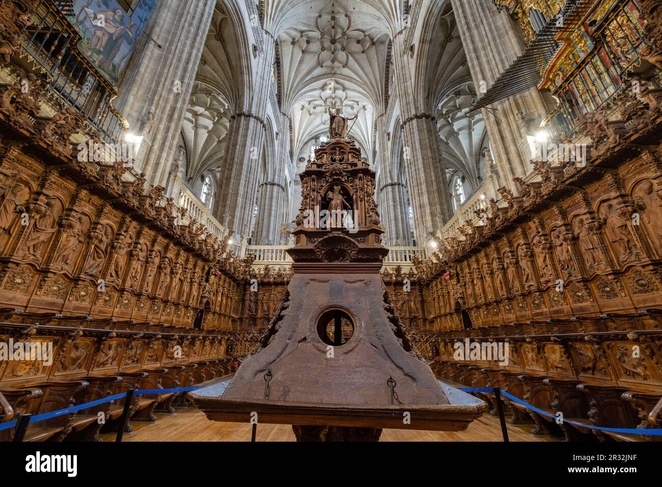 coro, Catedral de la Asunción de la Virgen, Salamanca, comunidad autónoma de Castilla y León, Spain. Stock Photo