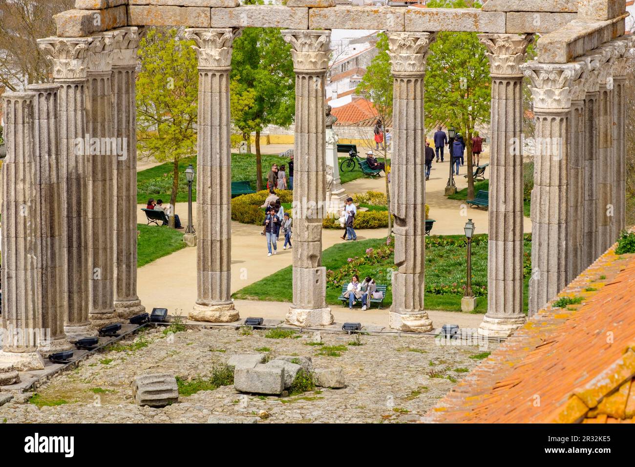 Templo romano de Évora, Templo de Diana , Évora, Alentejo, Portugal. Stock Photo