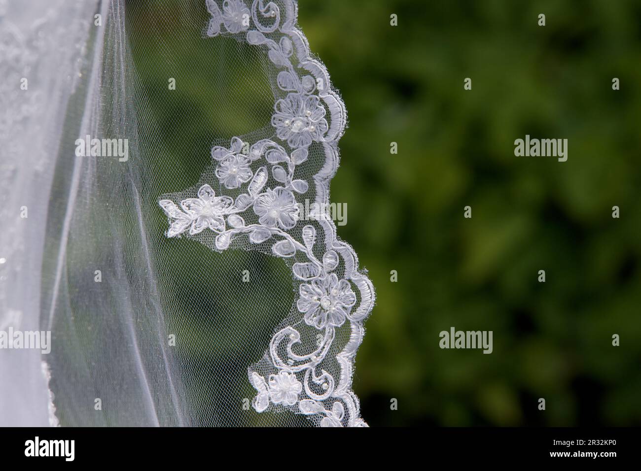 Lace on wedding dress Stock Photo - Alamy