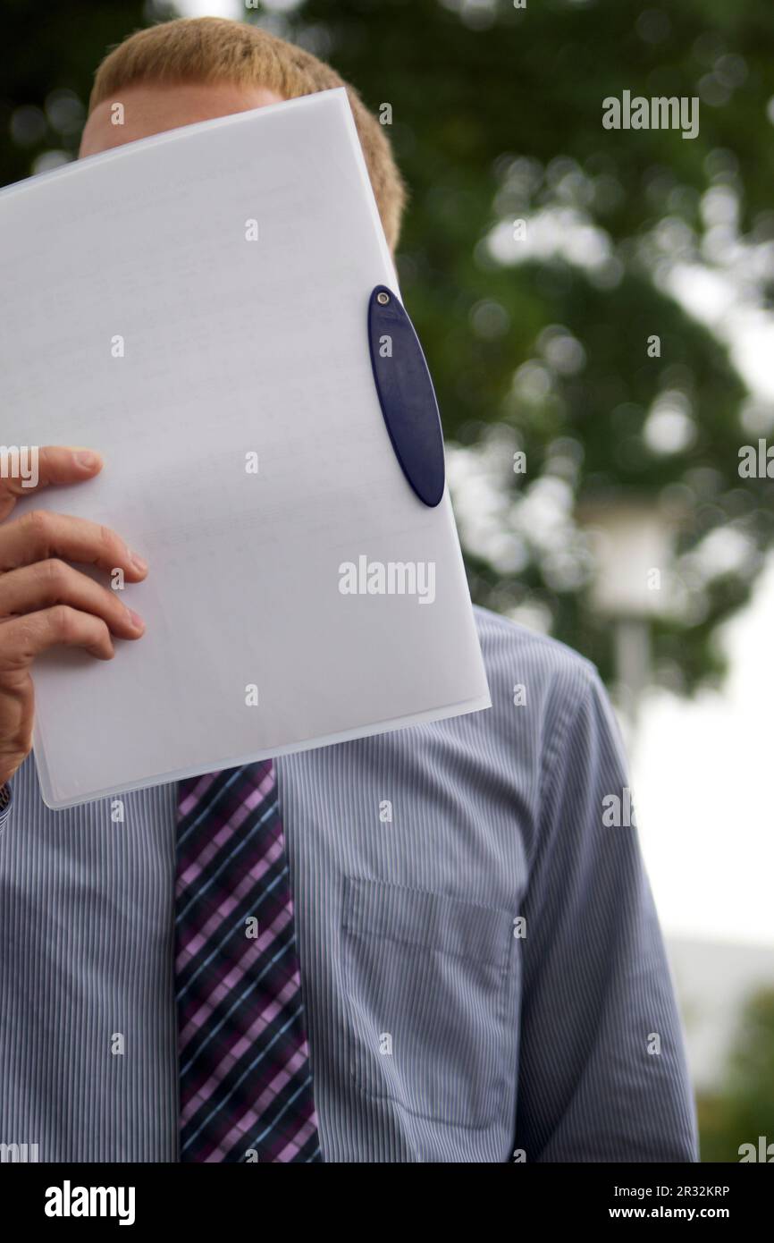 Fear of paparazzi Stock Photo
