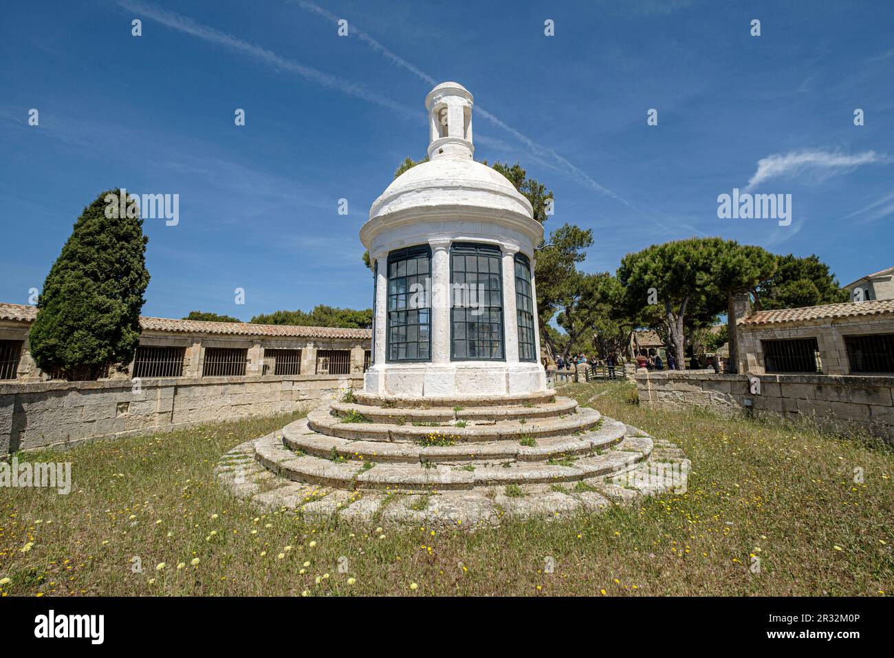 capilla circular, Lazareto de Mahón, Península de San Felipet, puerto ...