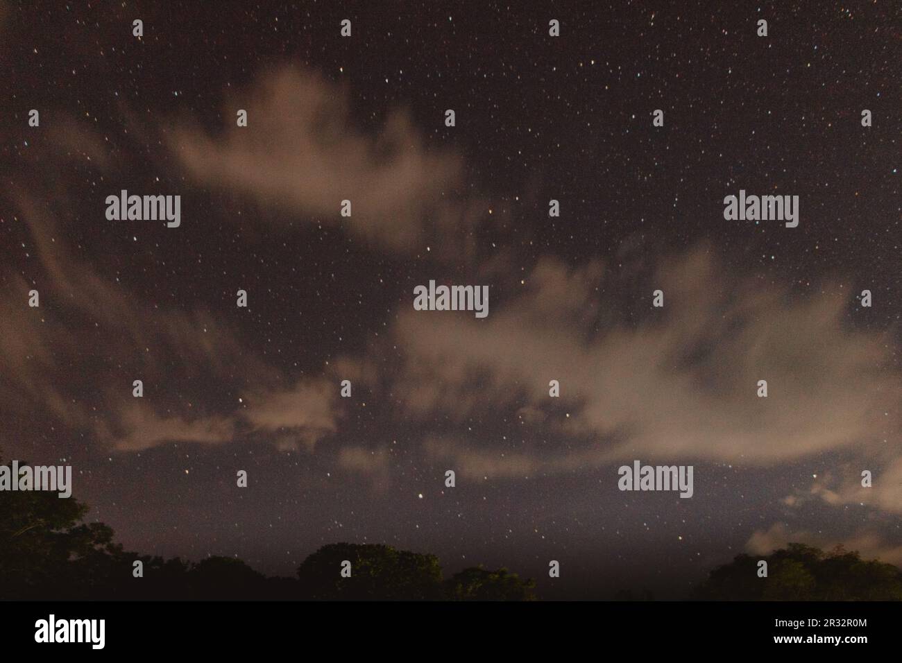 night sky with clouds and stars Stock Photo - Alamy