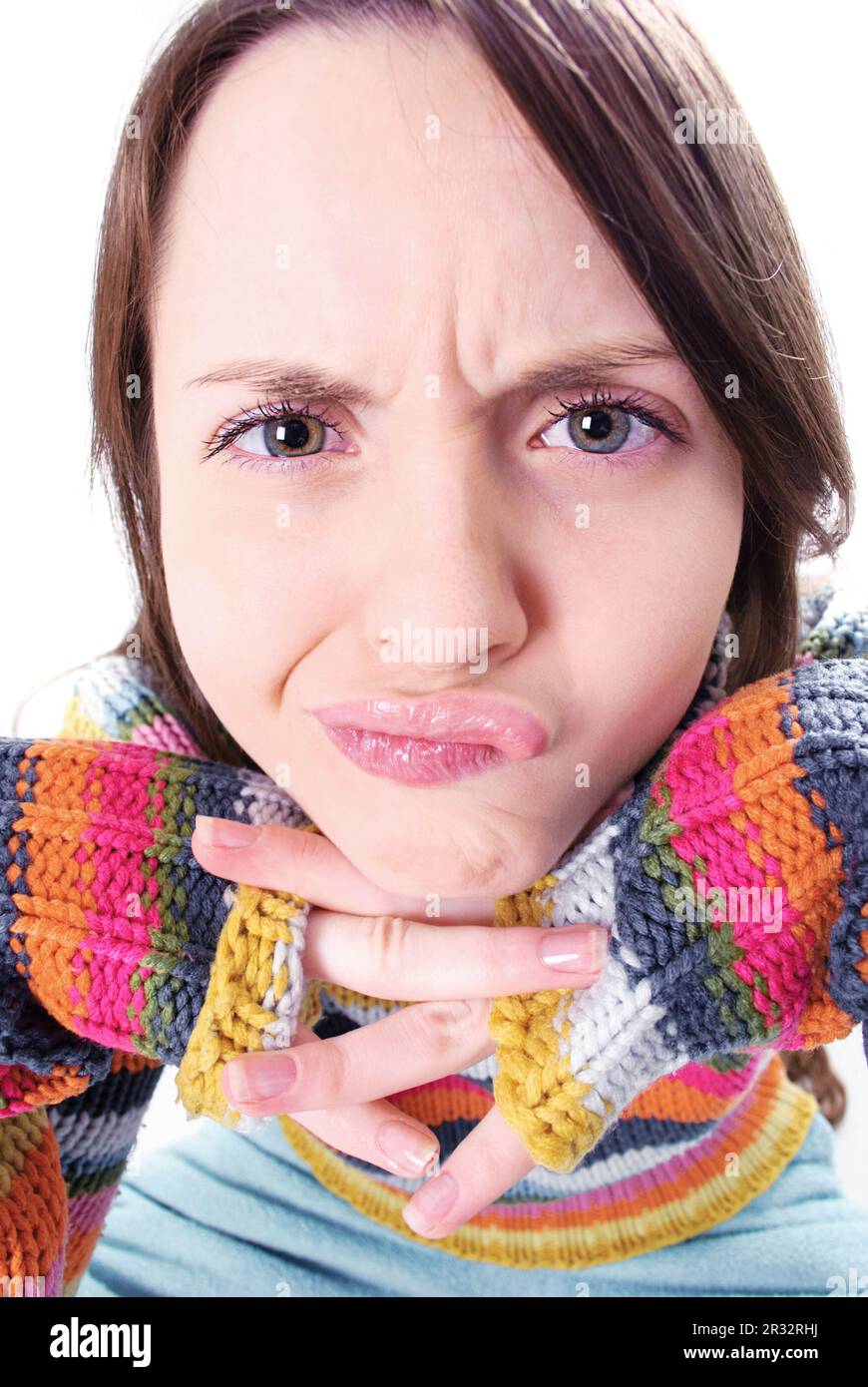 Funny girl face Stock Photo Alamy