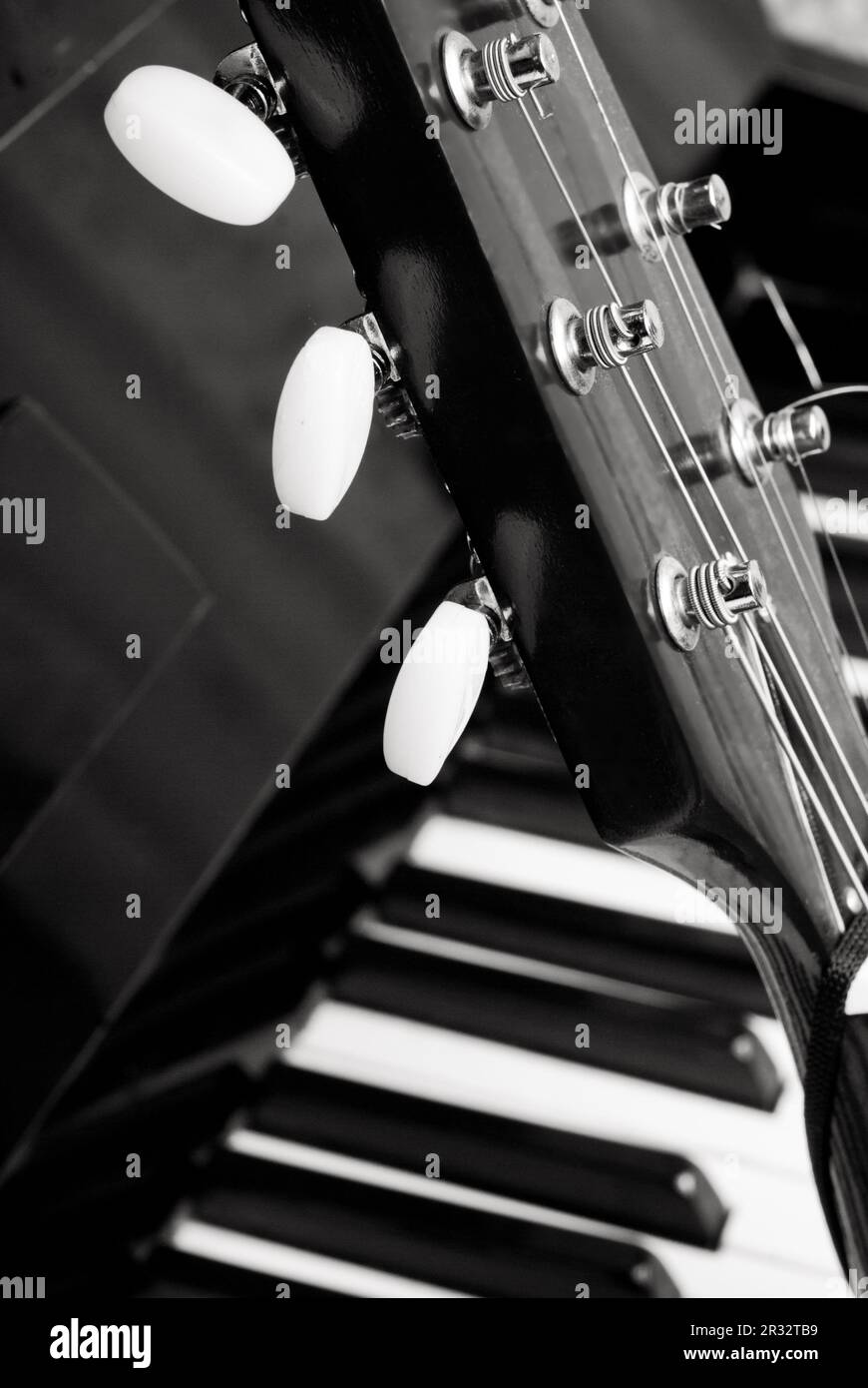 Guitar and piano Stock Photo Alamy