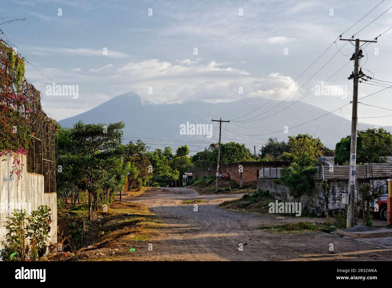 Granada and Volcano Mombacho, Nicaragua Stock Photo - Alamy