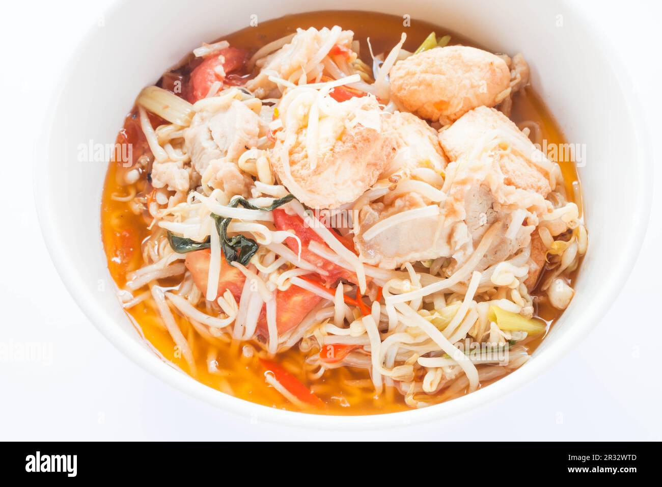 Spicy stir fry bean sprout with tofu on white bowl Stock Photo Alamy