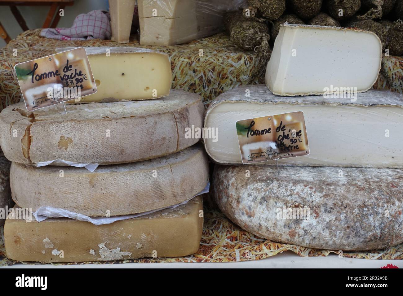Very special cheese from France called Tomme de vache or Tomme de