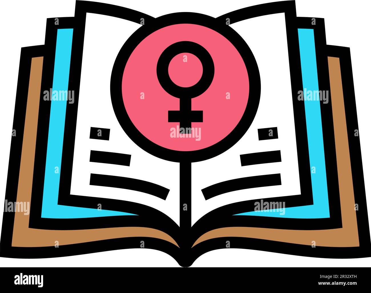 feminist literature feminism woman color icon vector illustration Stock ...