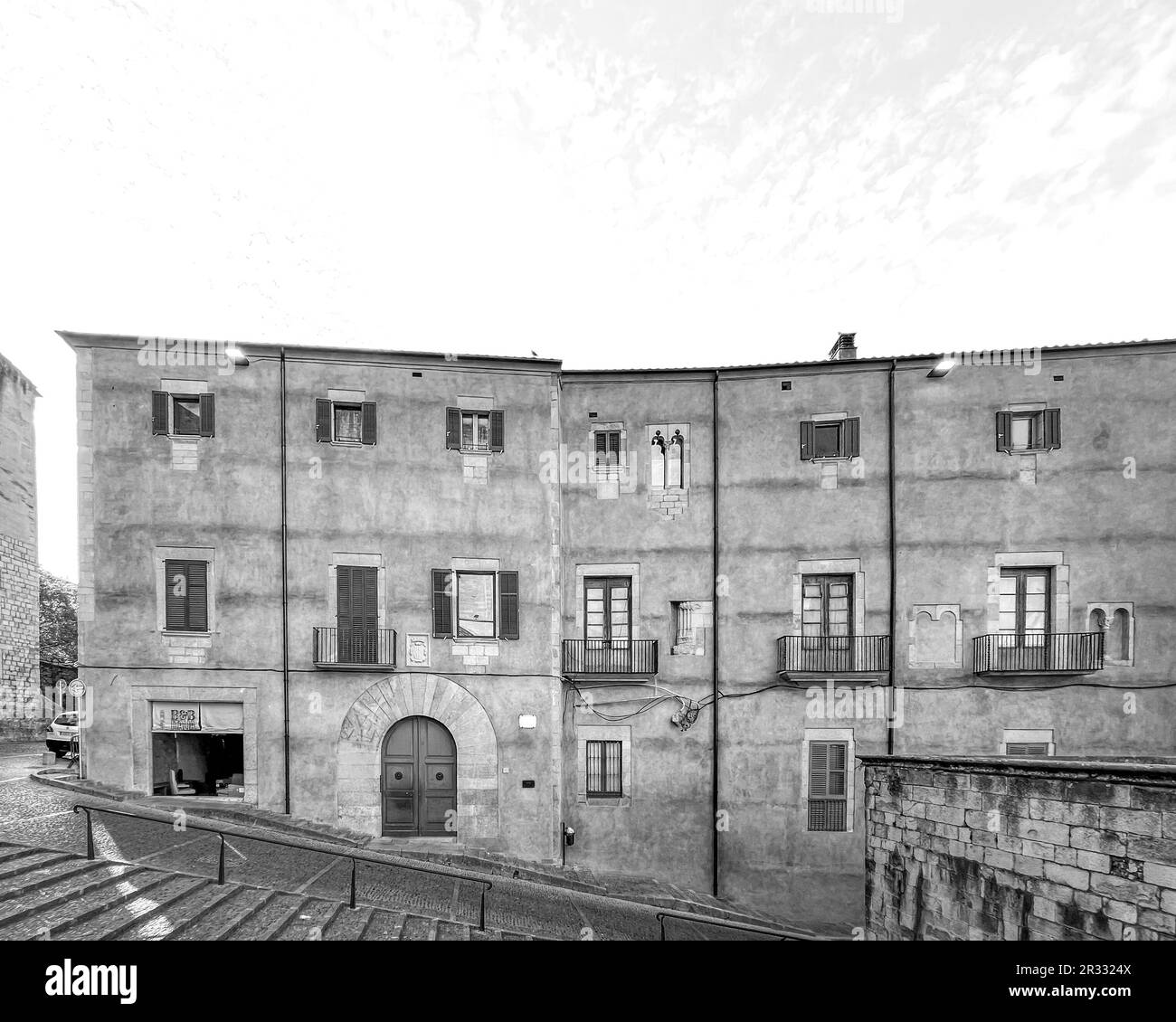 casa-de-lardiaca-girona-black-and-white-stock-photos-images-alamy