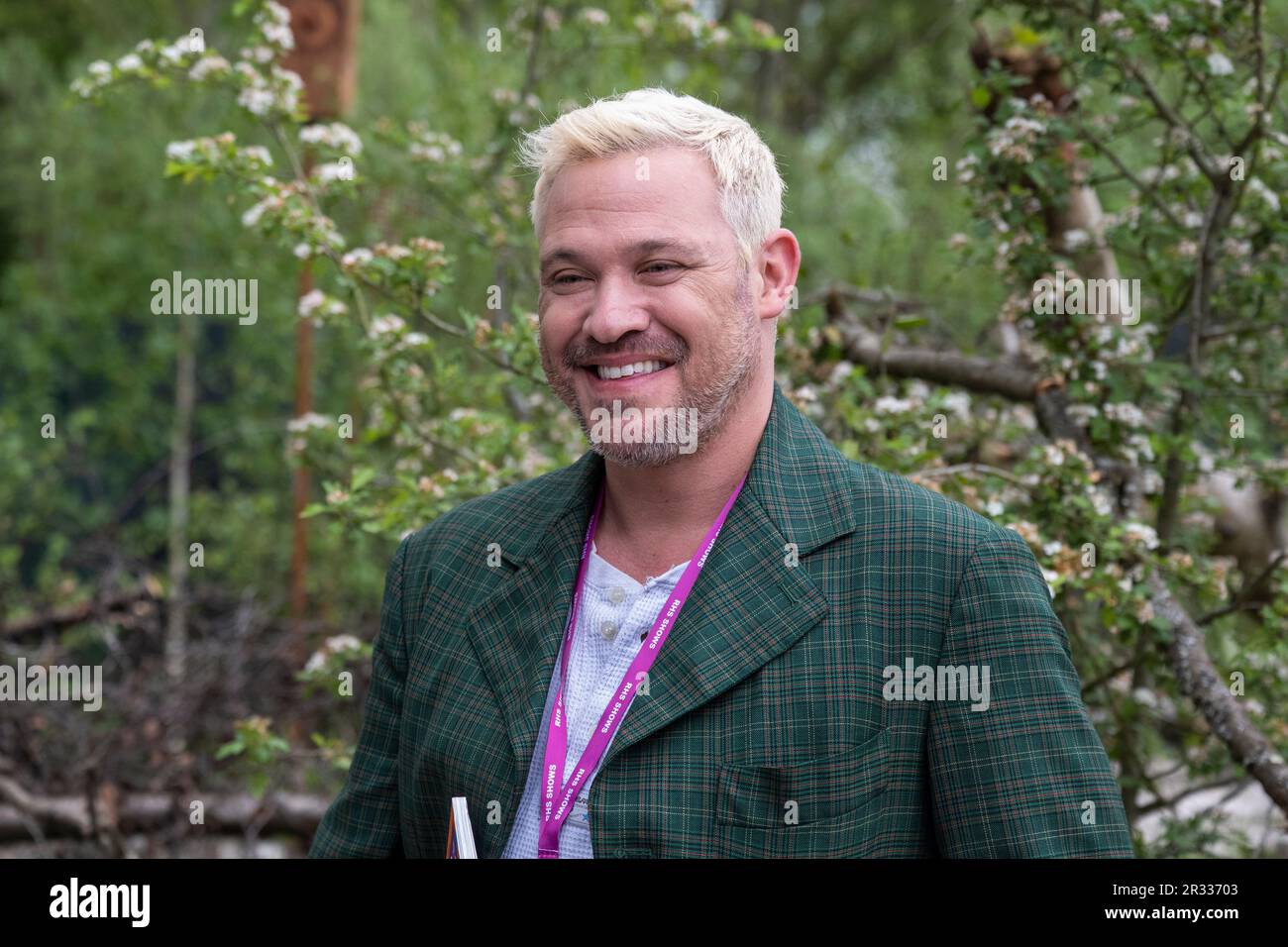 London, UK.  22 May 2023. Singer Will Young at the press day of the RHS Chelsea Flower Show in the grounds of the Royal Hospital Chelsea.  The show runs to 27 May 2023.  Credit: Stephen Chung / Alamy Live News Stock Photo