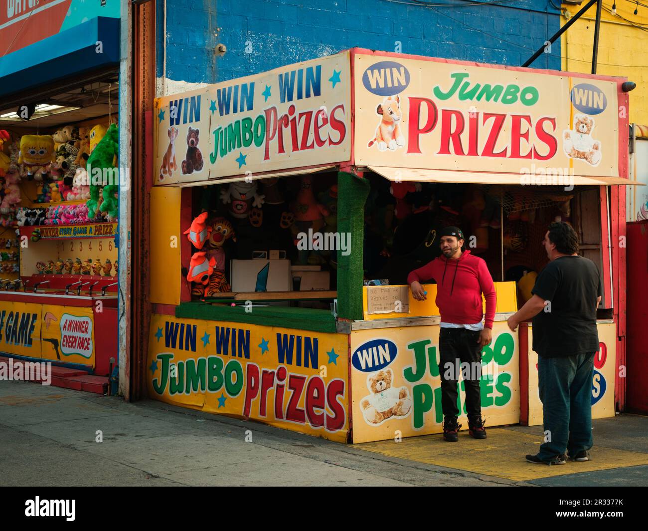 Jumbo Prizes vintage sign in Coney Island, Brooklyn, New York Stock Photo