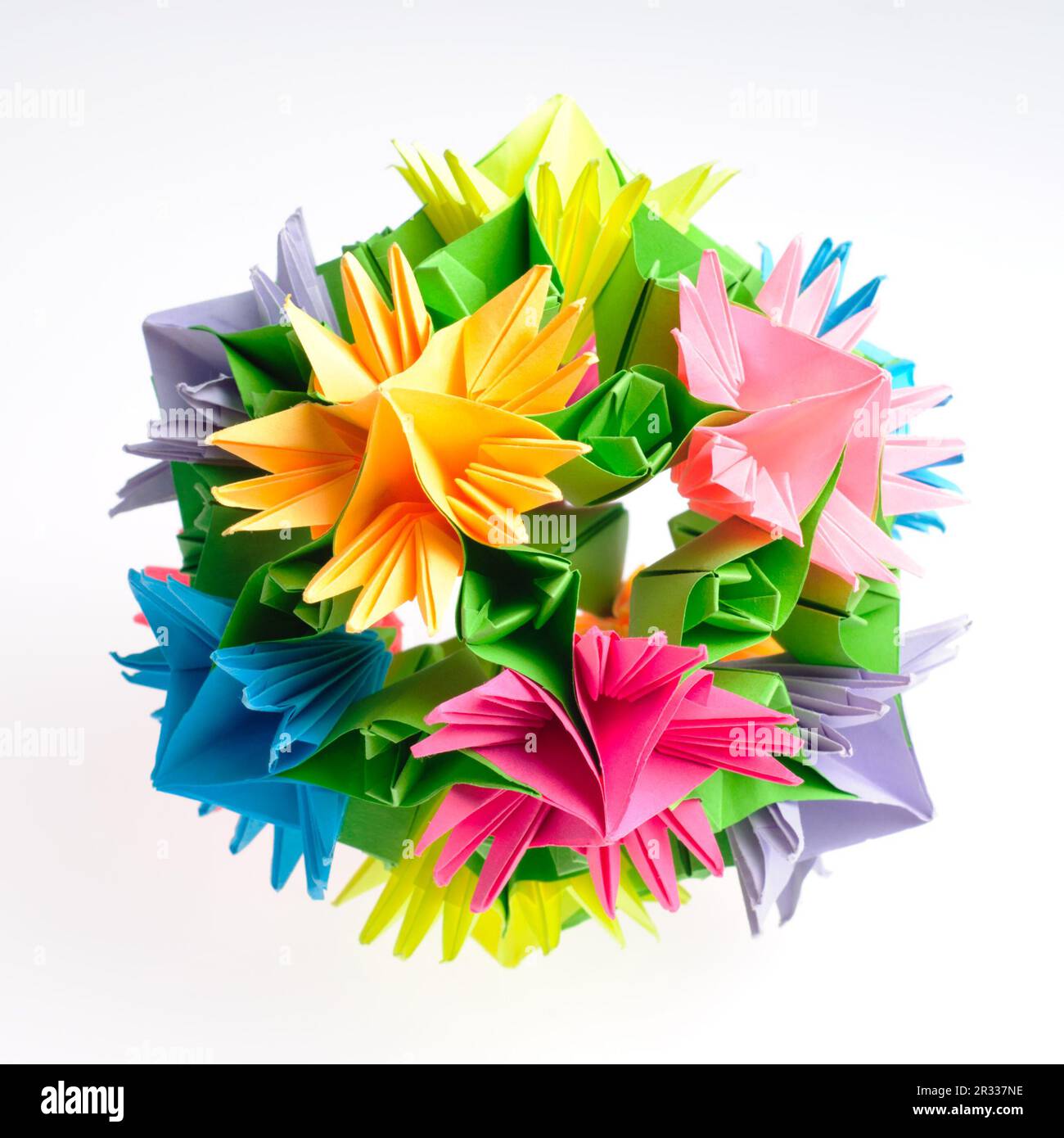 Origami kusudama flower Stock Photo Alamy