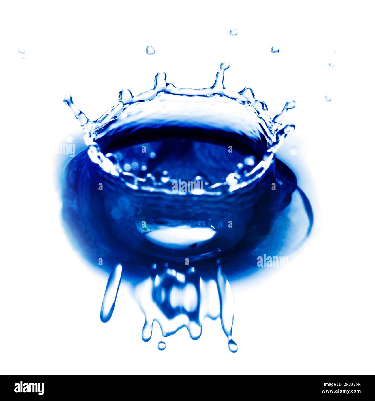 Blue water splash Stock Photo