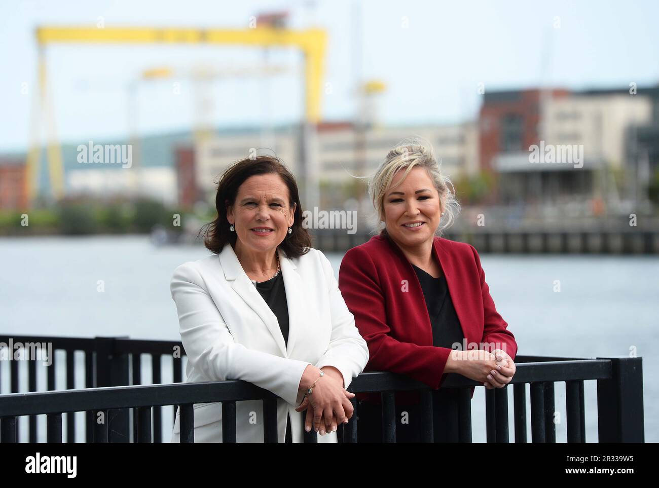 Sinn Fein President Mary Lou McDonald (left) and Sinn Fein Deputy ...