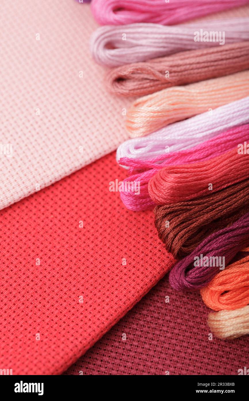 Close up of embroidery canvas Stock Photo