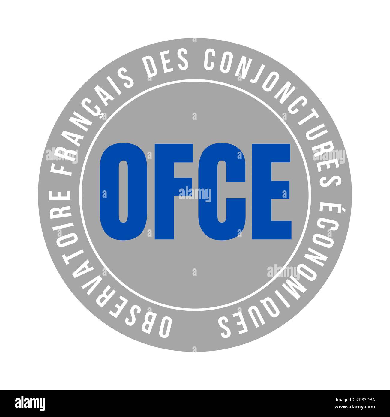 French observatory of economic conjunctures symbol icon in French language Stock Photo