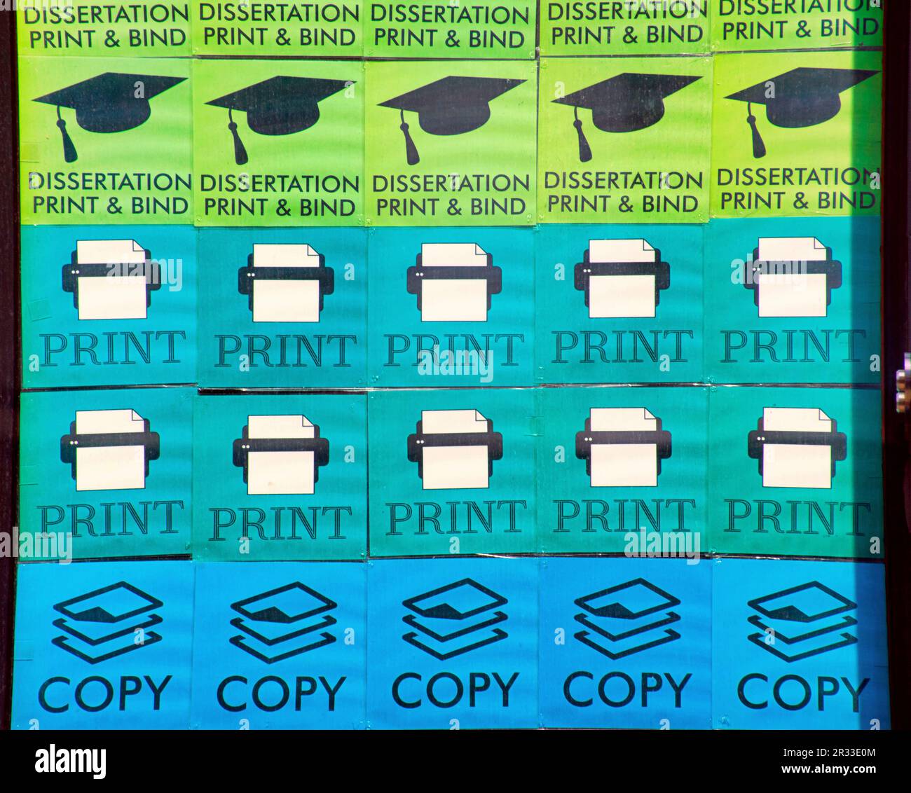 dissertation print and bind  copy service Stock Photo