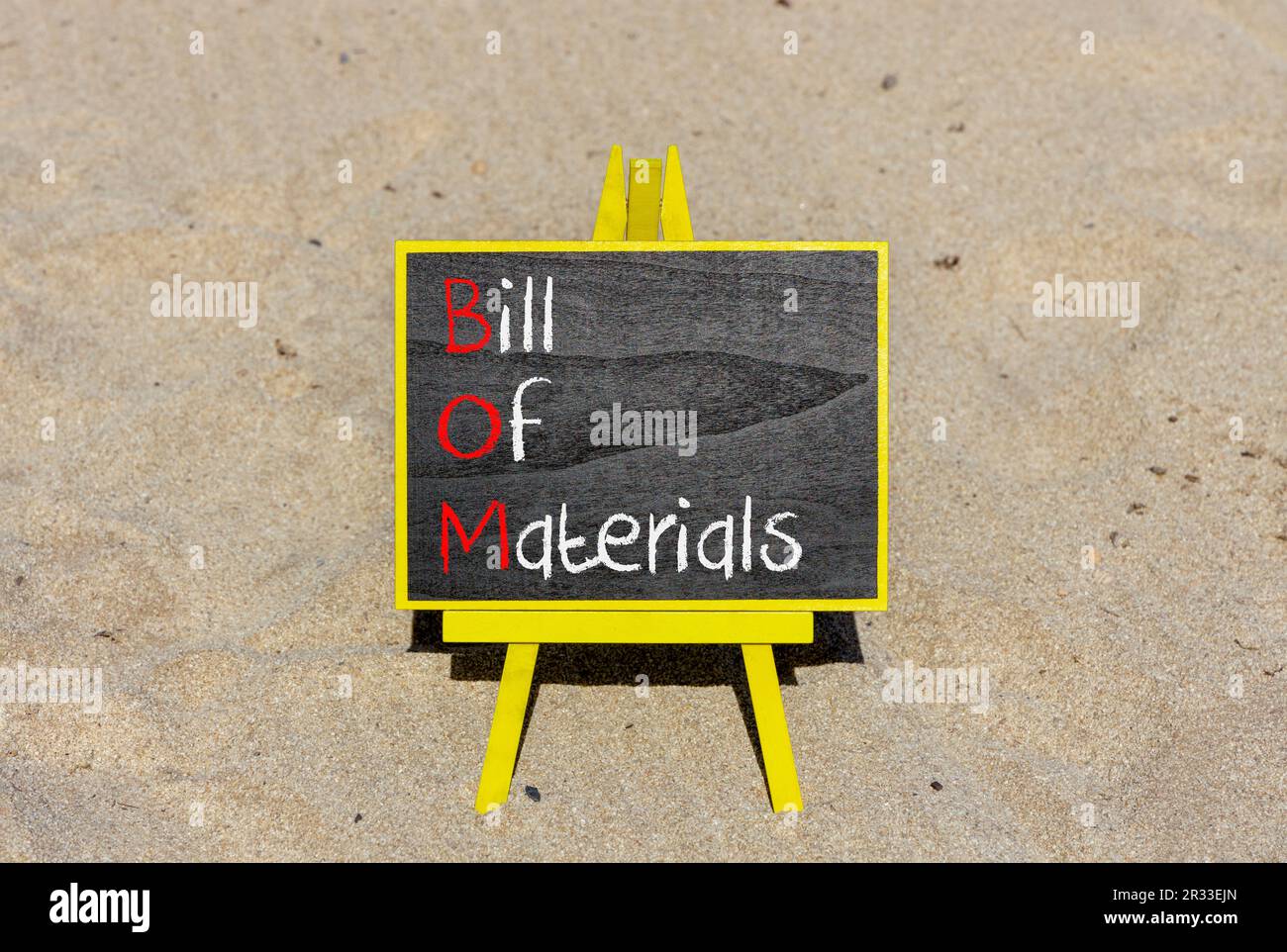 Bom bill of materials symbol concept words bom bill of materials on