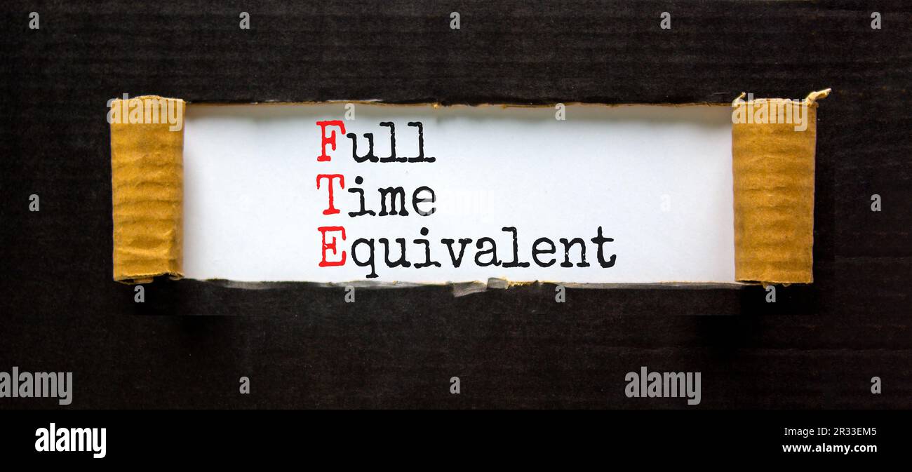 FTE Full time equivalent symbol. Concept words FTE Full time equivalent ...
