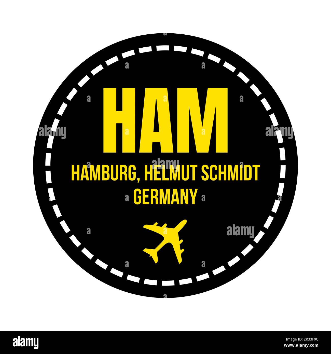 HAM Hamburg airport symbol icon Stock Photo
